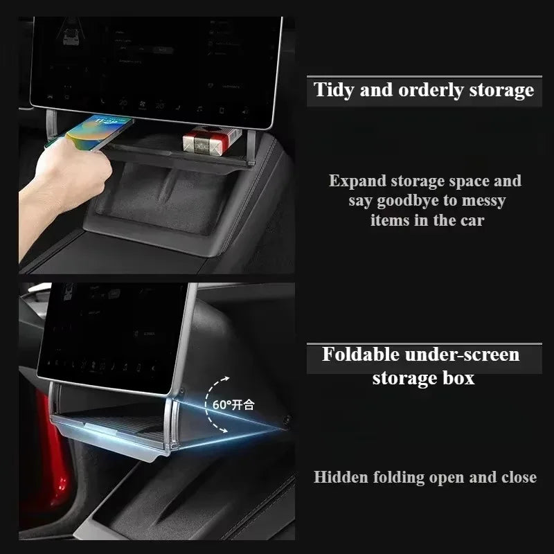 For Tesla Model Y LAUNCH/Juniper/3+ Highland Central Control Screen Storage Box Car Storage Box Automotive Accessories