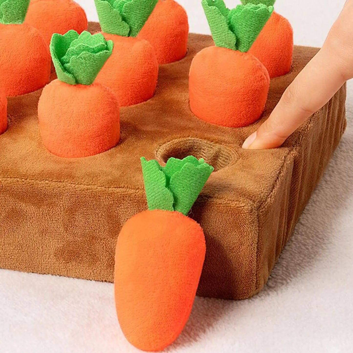 Dog Puppy Snuffle Mat Funny Enrichment Interactive Pet Carrot Puzzle Toy Dog Activity Mat for Boredom Relief Foraging Training