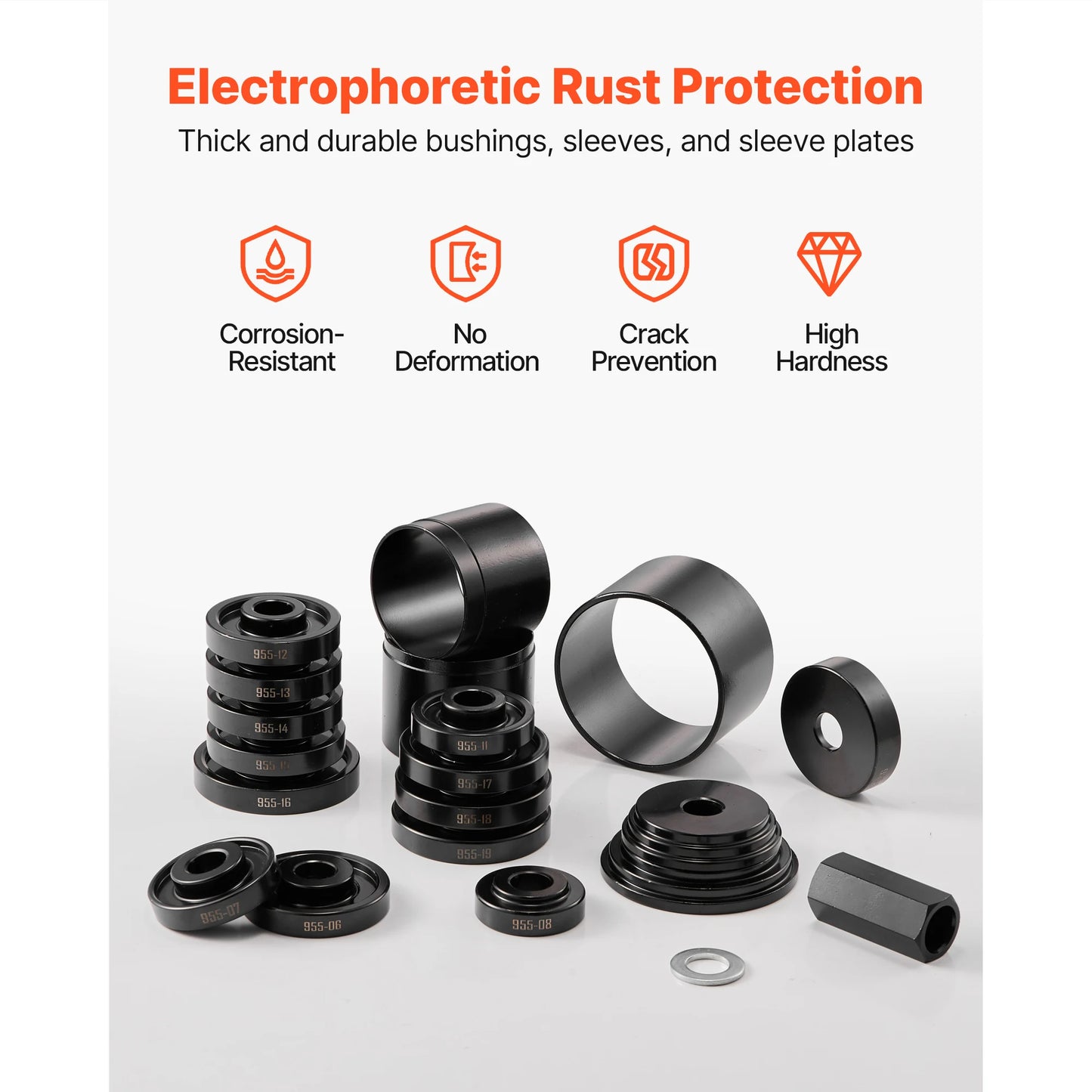 SucceBuy Wheel Bearing Press Kit 23 PCS for Bearing Removal and Installation Wheel Bearing Tool with Screw Bushings Plates Case