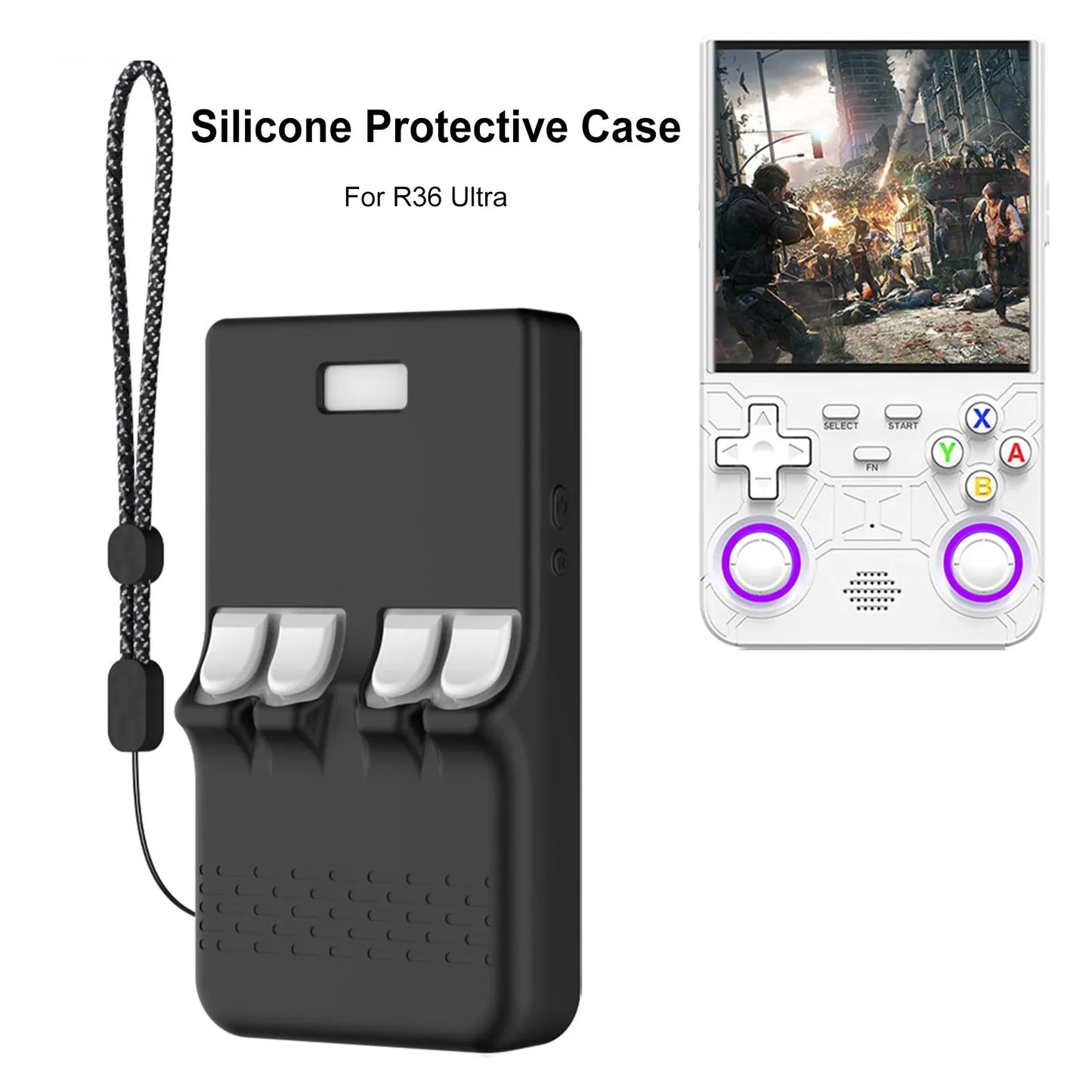 Handheld Storage Protective Cover for R36 Ultra Retro Handheld Game Consoles Against Scratch and Drop-Black for Men and Women