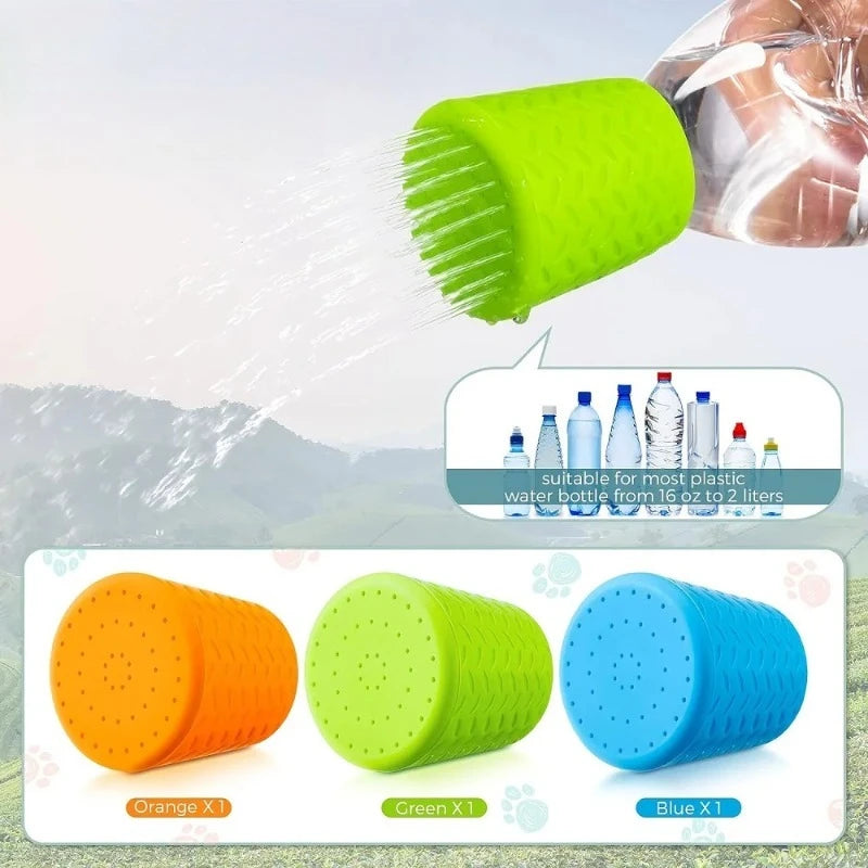 Portable Pet Shower Head - Adjustable Silicone Bath Sprayer for Dogs and Cats, Gentle Water Flow for Outdoor & Indoor Pet
