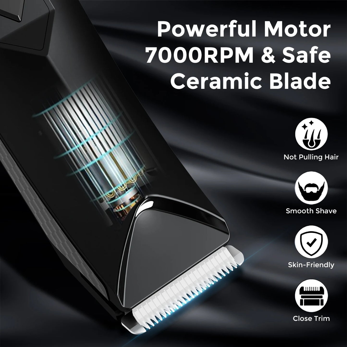 Sejoy Body Hair Trimmer for Men, Electric Groin & Body Groomer for Pubic Hair, Chest, Legs & Underarms, Waterproof & Rechargeable Hair Cutting Kits