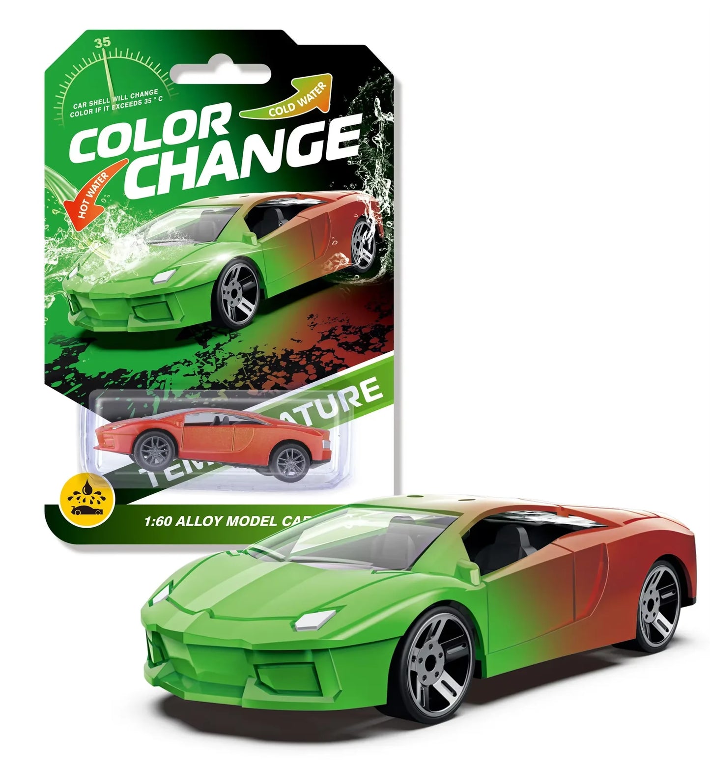 1:64 Mini Water & Temp Color Change Alloy racing cars Toy Pull Back Racing Vehicles Model Toy for Bath  Pool Water Funny Gift
