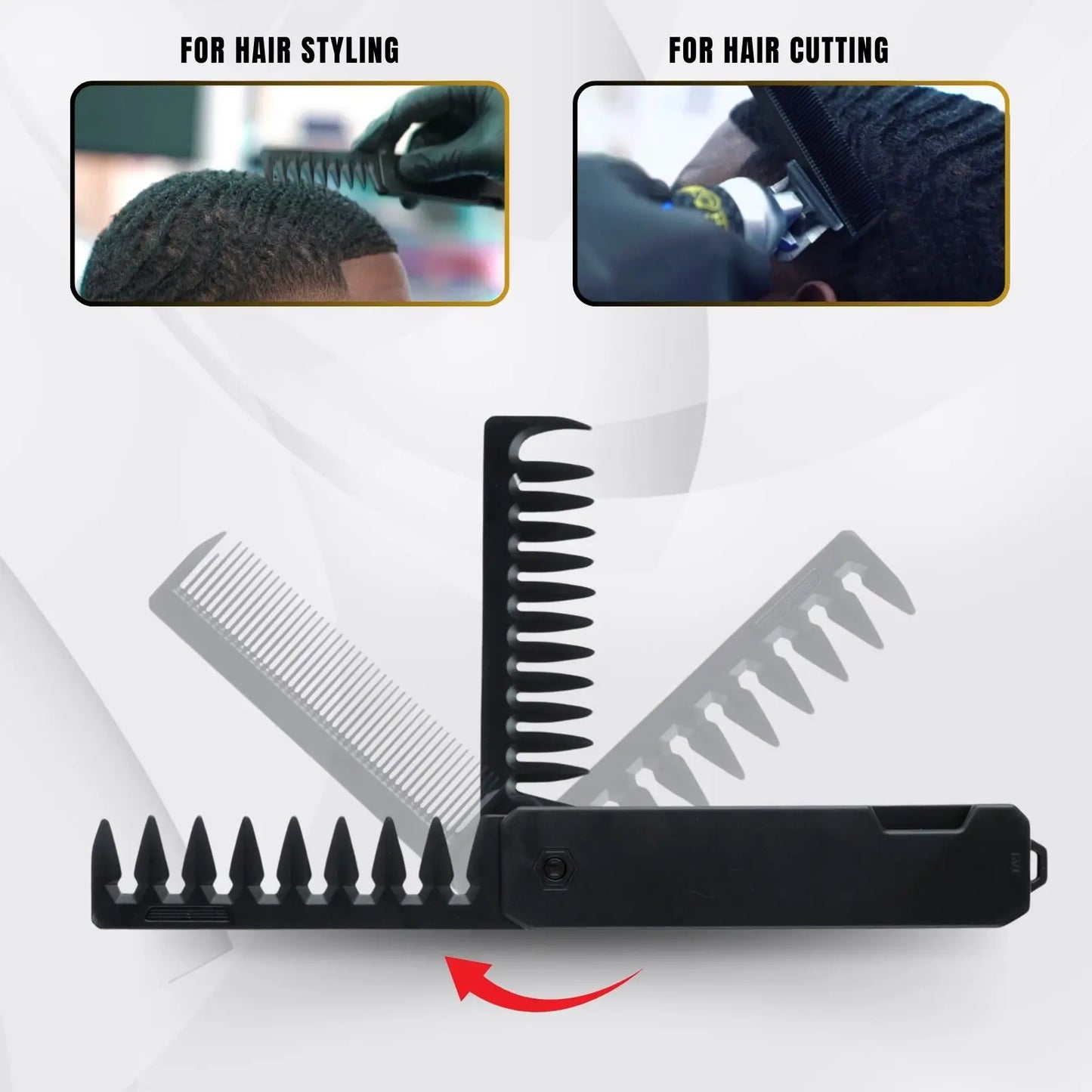 Mulitfunctional Folding Hair Comb Wide Tooth Oil Head Styling Beard Comb Hair Clipper Combs 1/2/3 in1 Portable Hairdressing Comb