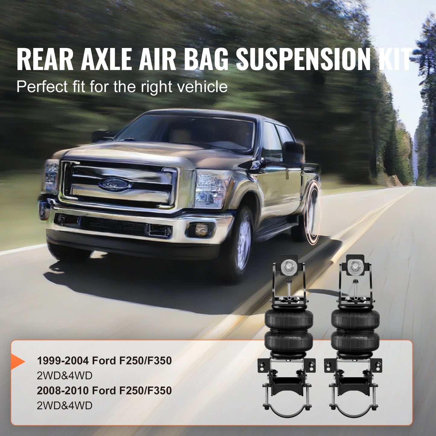SucceBuy Air Bag Suspension Kit Air Springs Suspension Bag Kit Compatible with 1999-2004 2008-2010 Ford F250/F350 2WD 4WD