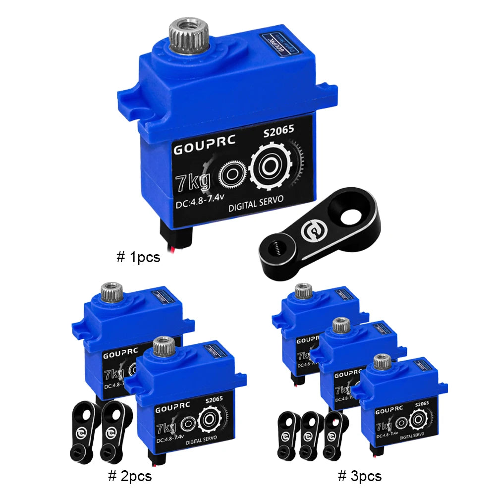 7KG Waterproof RC Digital Micro Servo with Servo Horn Metal Gear Servo Digital Servo for 1/10 RC Crawler Car SCX10 III TRX4 TRX6