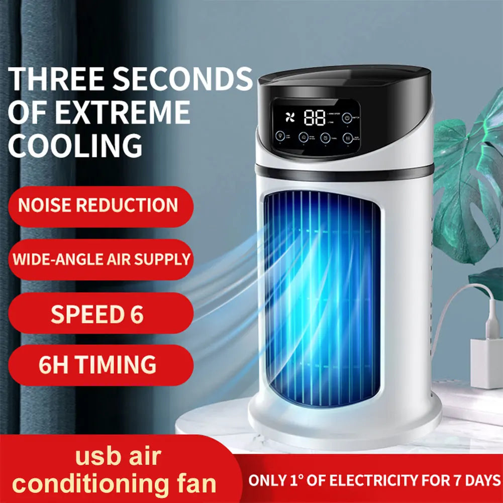 3 in 1 Quiet Cooling Desk Fan 6 Speeds Adjustable Circulation Wind Air Cooler Desktop Fan for Home Office Desktop