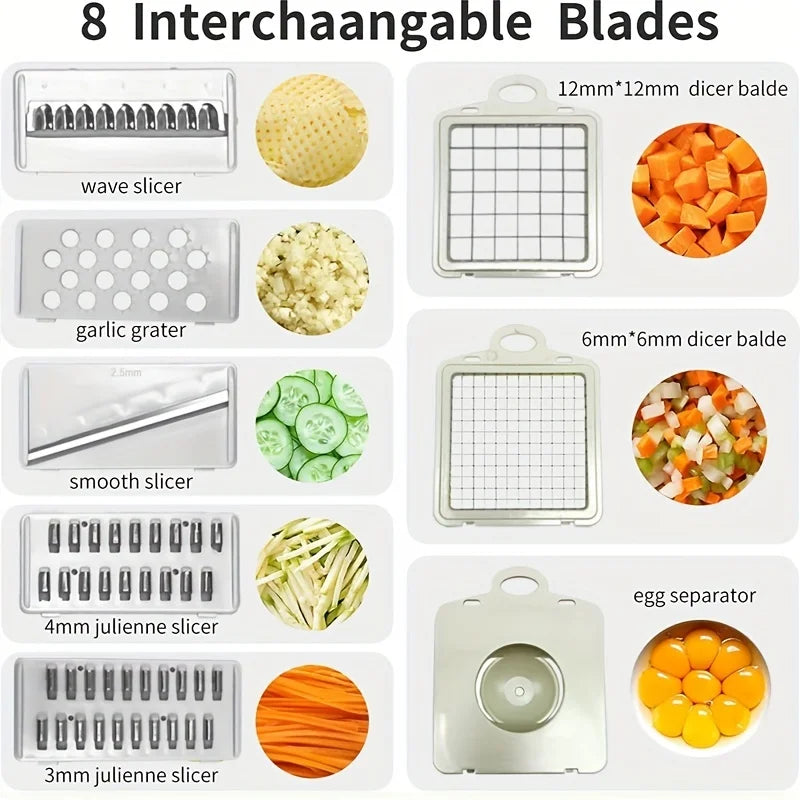Pink Vegetable Chopper, Multifunctional Fruit Slicer, Manual Food Grater, Vegetable Slicer, Cutter With Container