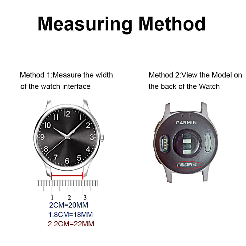 18mm 20mm 22mm Metal Strap For Garmin Vivoactive 3 4 4s 5 6 Band Watch Venu 2 2s 3s SQ Bracelet Venu 4 41mm 45mm Milanese Loop