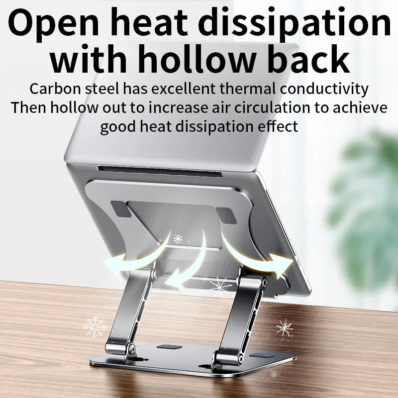 Phone Tablet Stand Adjustable Aluminum Alloy Laptop Tablet up to 17" Laptop Portable Folding Stand Cooling Stand Support