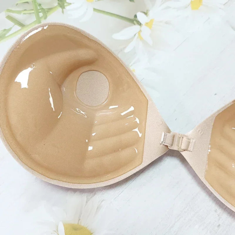 Palm Push Up Invisible Silicone Bra Womens Chest Stickers Lift Up Self Adhesive Bra Cover Bra Silicone Pad Sexy Strapless Breast