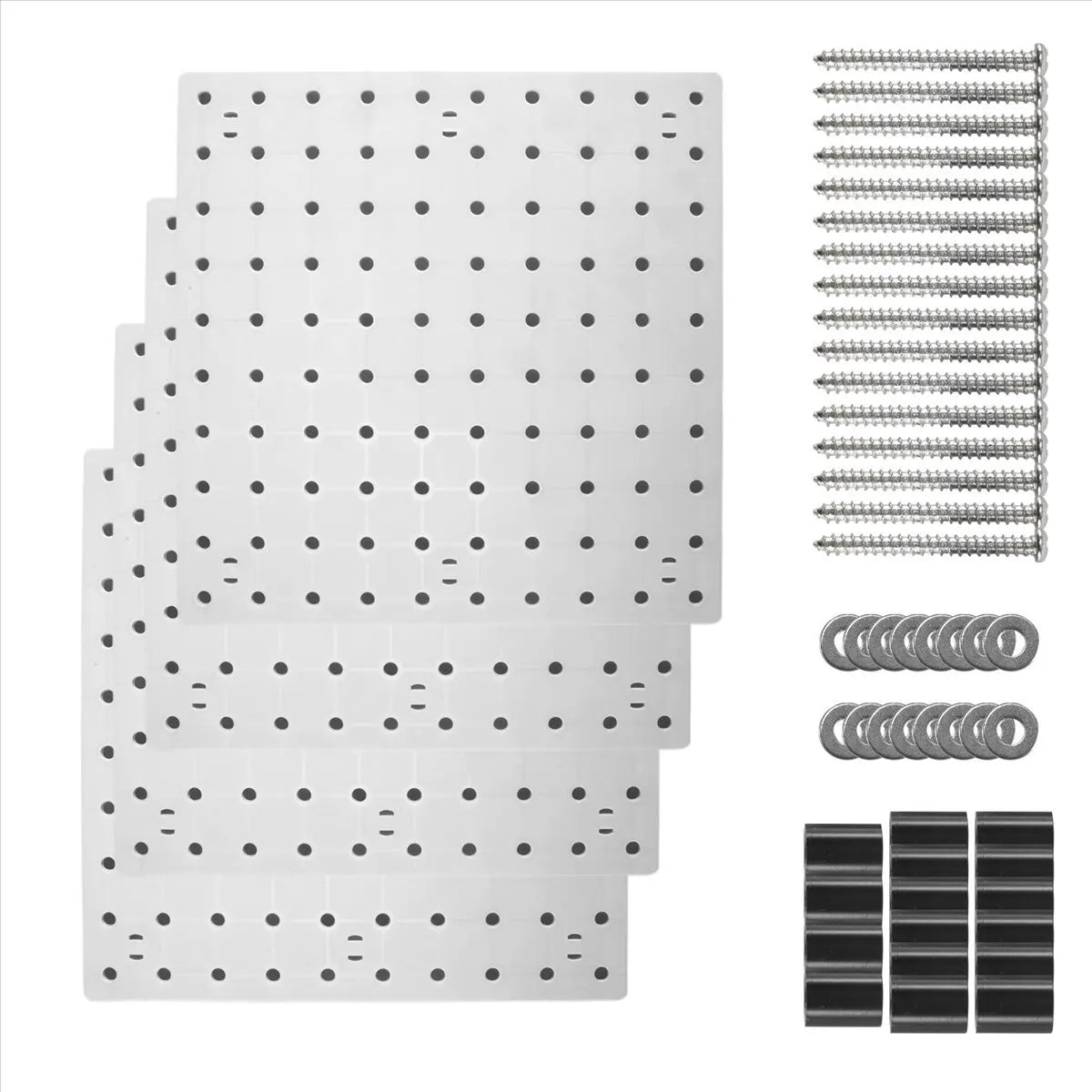 Pegboards, Pegboard Wall Organizer Panels, Peg Boards for Wall, Craft Room, Kitchen, Garage, Living Room, Bathroom(4Pcs)
