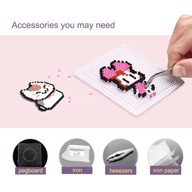 2.6mm Mini Iron Beads 5000PCS Pixel Art Fuse Beads for Kids Gift Hama Beads Diy Puzzles Iron Beads