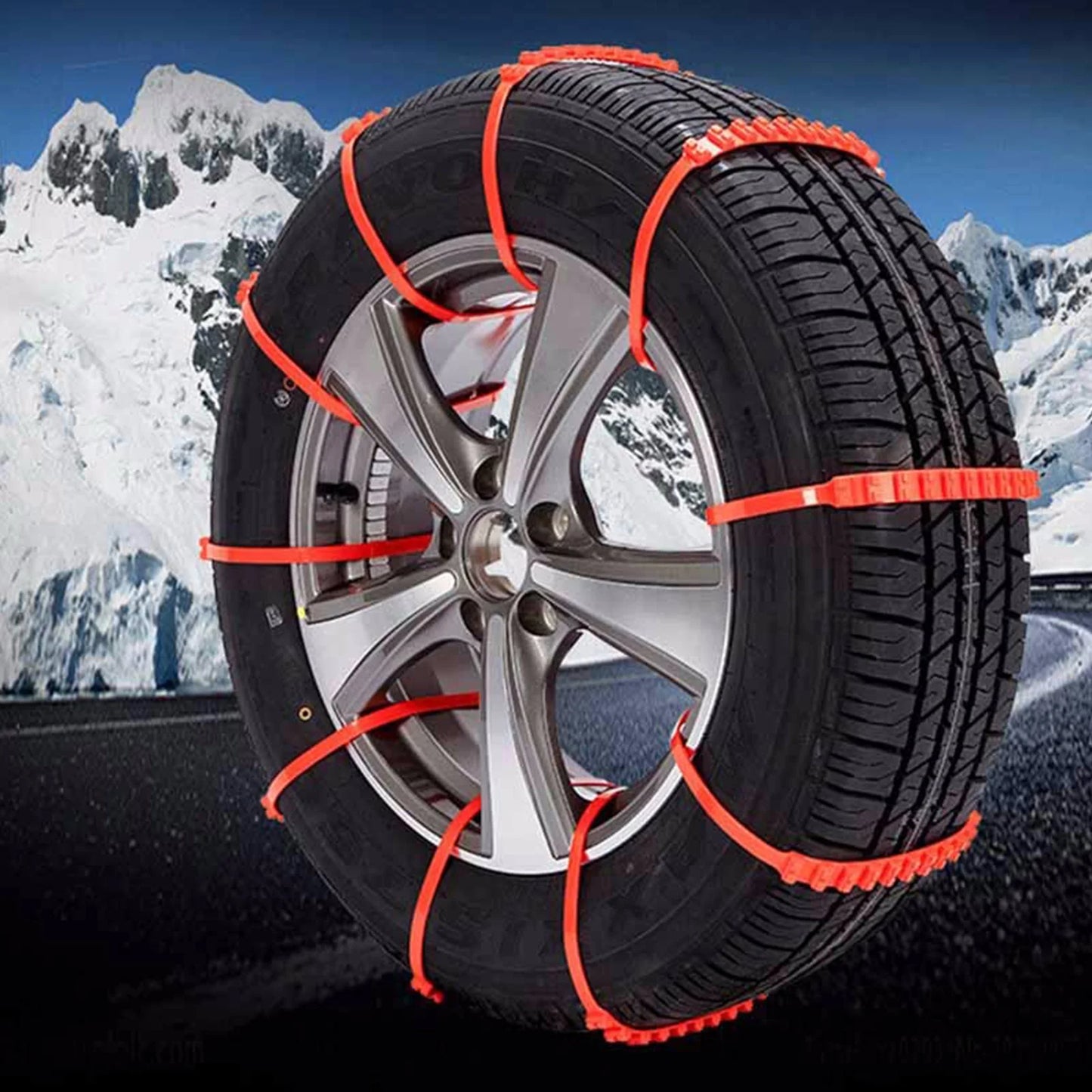 Universal Car Wheels Tire Snow Chains Anti Slip Nylon Car Snow Chains for Mud Road Safety Emergency Chain Adjustable Car Styling