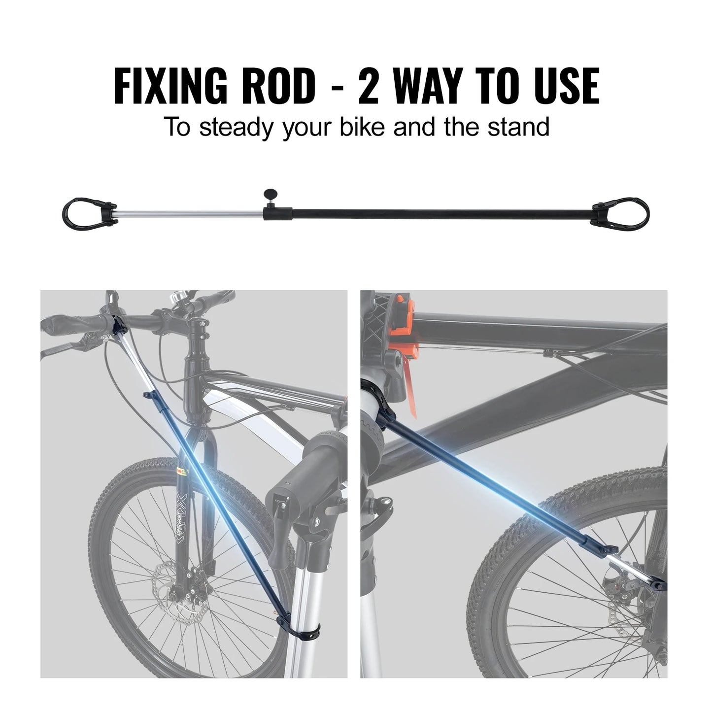 SucceBuy Bike Repair Stand Heavy-duty Aluminum Adjustable Height Magnetic Tool Tray Telescopic Arm Foldable for Home Shops