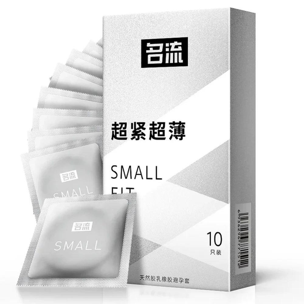 45mm 49mm Tight Ribed Spikes Condoms 10Pcs Long Delayed Pleasure Latex Penis Sleeve Safe Contraception Lubrication Sex Toys