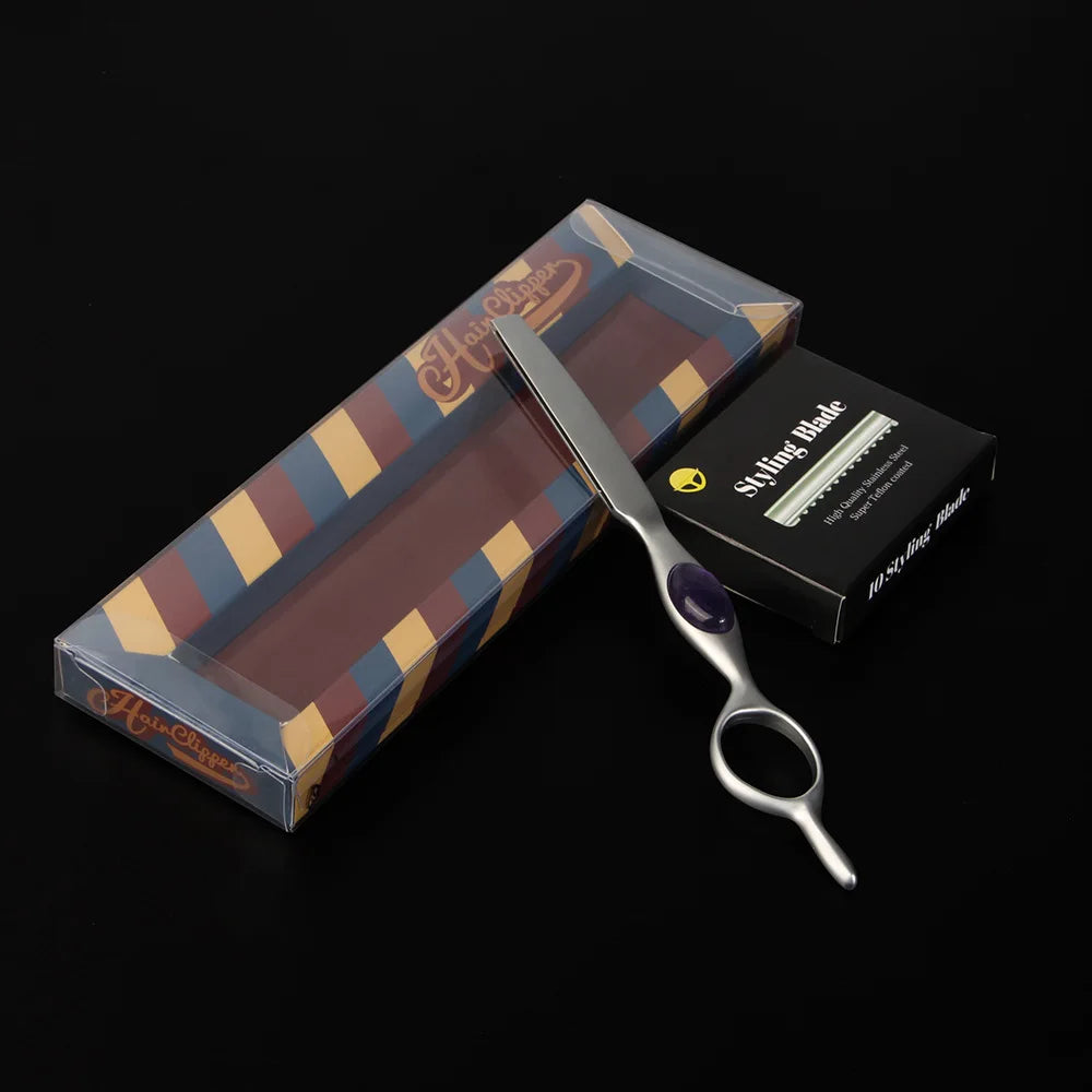Professional Sharp Barber Razor Blade Purple Dragon Hair Razors Cut Hair Cutting Thinning Knife Salon Tools