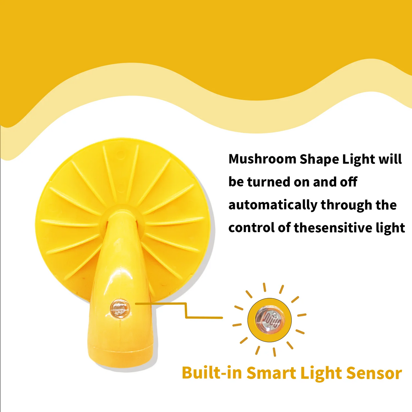 Bedroom Led Night Light Mushroom Wall Socket Lamp EU US Plug Warm White Light-Control Sensor Bedroom Light Home Decoration