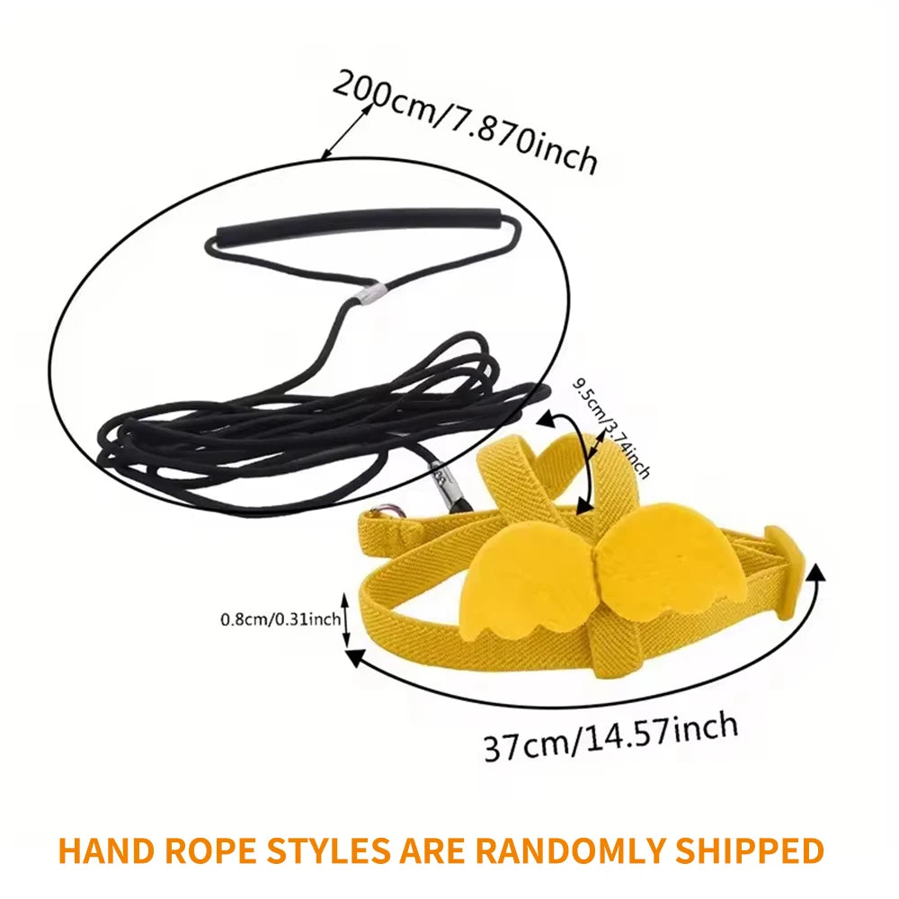 Adjustable Parrot Bird Harness Leash Set Anti-bite Training Harness Parrots Outdoor Flying Rope Cockatiel Small Birds Supplies