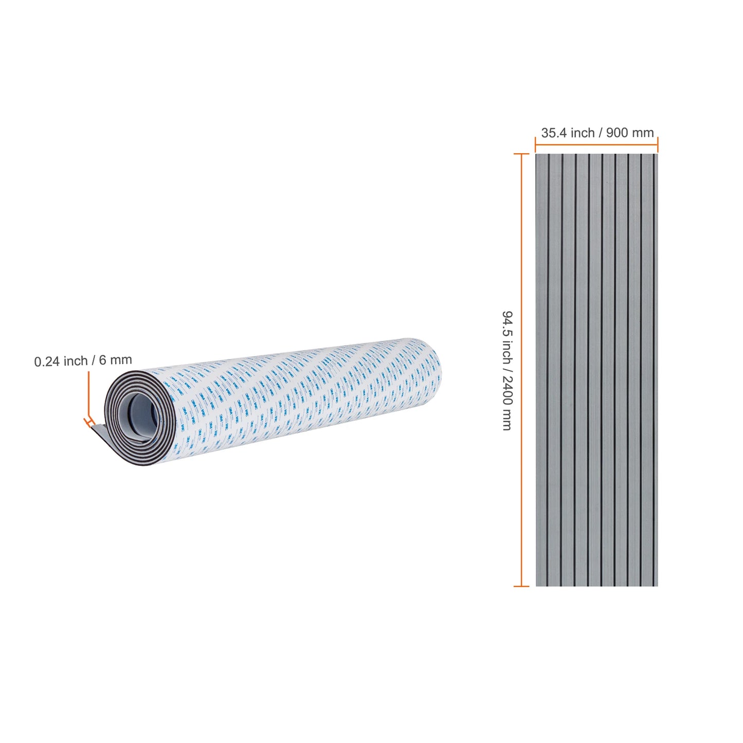 SucceBuy Boat Flooring EVA Foam Boat Decking Non-Slip Self-Adhesive Flooring Marine Carpet for Yacht Pontoon Boats Kayak Decking
