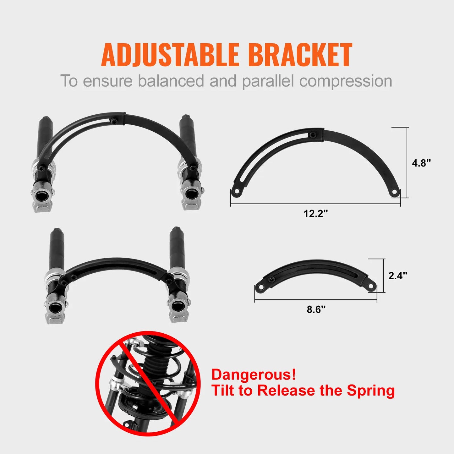 SucceBuy Coil Spring Compressor Tool 2 pcs Heavy Duty  Strut Spring Compressor Set 2646 lbs Strut Spring Compressor for Truck