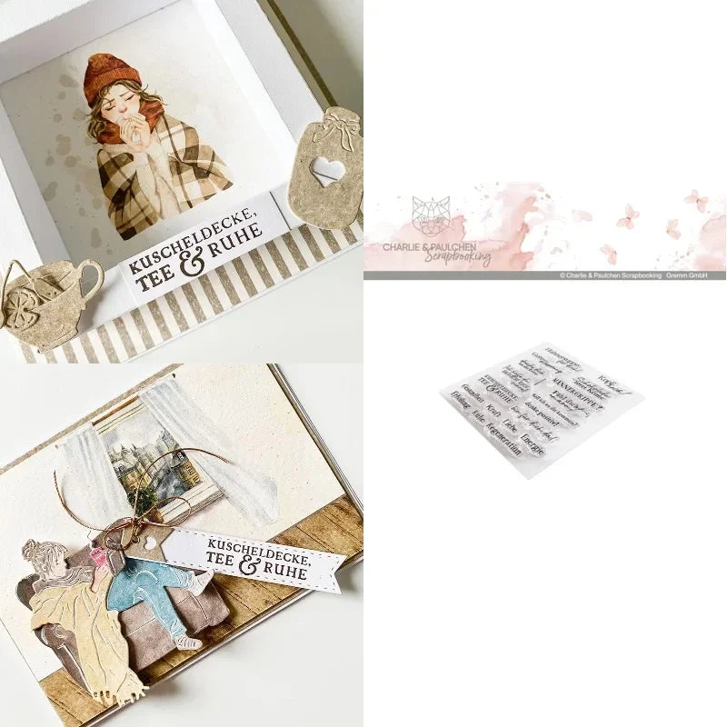 Cozy Blanket Tea & Relaxation Stamps And Dies New Arrival 2026 Scrapbook Diary Decoration Stencil Embossing Template DIY Greet