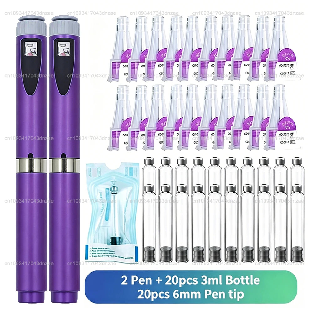 Aluminum Magic Pen Kit Cartridges 3ml Empty Cassette Bottle Individual Packaging Disposable 6mm Pen Tip for Lilly Insulin Pen