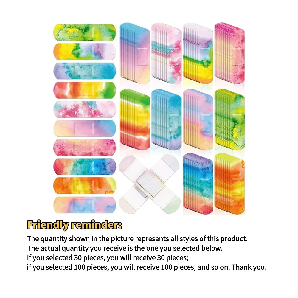 Hot 30/50/100 Pcs Kids Bandages Cute Cartoon Children's Adhesive Waterproof Breathable Band Aid Stickers Protection Girls Boys