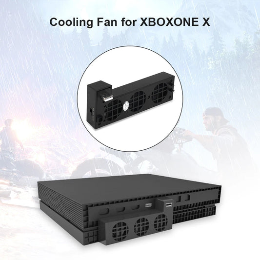 ABS USB Cooling Fan for Xbox One X Console Cooling System Temperature Control Suitable for Xbox One X Series Host