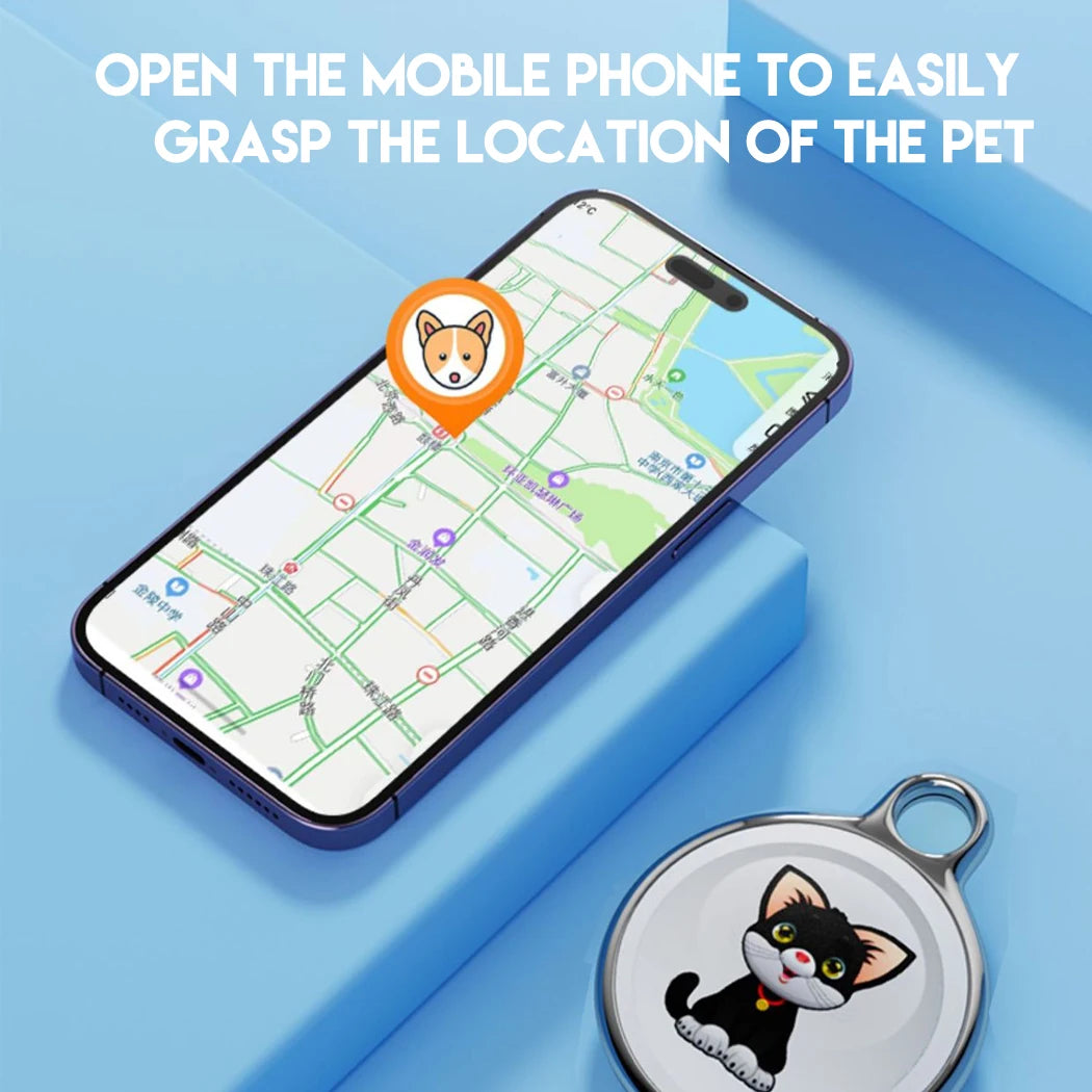 PORIYA Mini Dog GPS Tracker Pet Tag Smart Finder Locator Key Tracking Tracer Waterproof