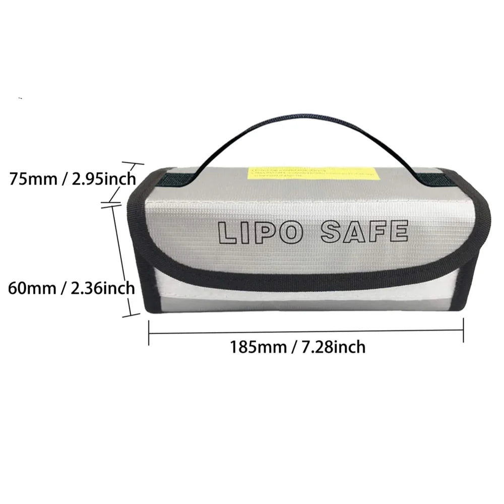 185x75x60mm Square RC LiPo Safe Bag Battery Safety Fireproof Explosionproof Guard Battery Protection Charging Sack For RC Toy