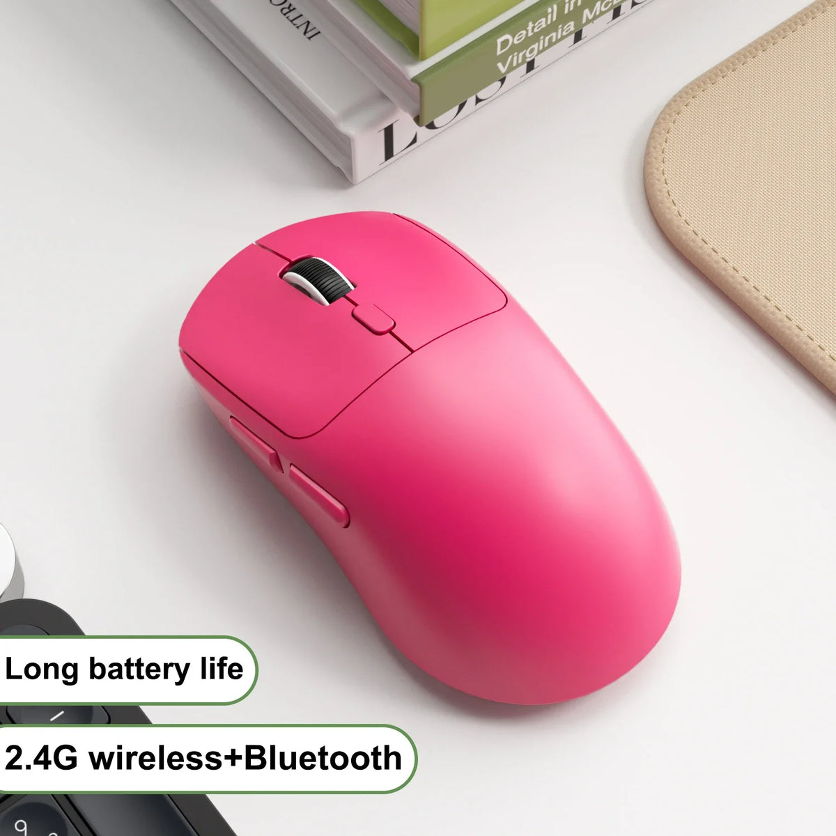 New M348 Superlight Mouse Bluetooth 2.4G Wireless Gaming Mouse Flagship Chip Gaming Sensor 6 Adjustable DPI for Office Game