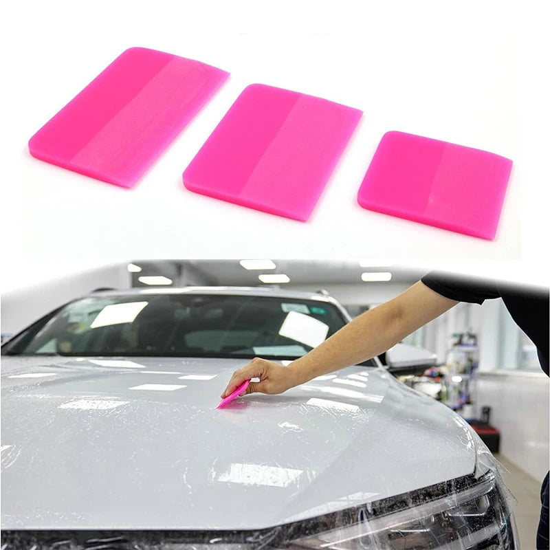 4 in 1 PPF Squeegee Anti-Scratch Rubber Scraper Soft TPU Mini Car Wrap Squeegee for film installation Vinyl  Window Tint Tools