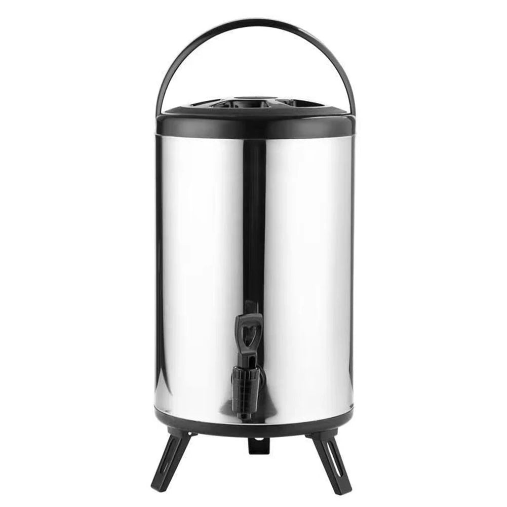 Stainless Steel Beverage Dispenser 6L/8L with Faucet Insulated Beverage Dispenser Hot Coffee Insulated Barrel for Hot Beverages