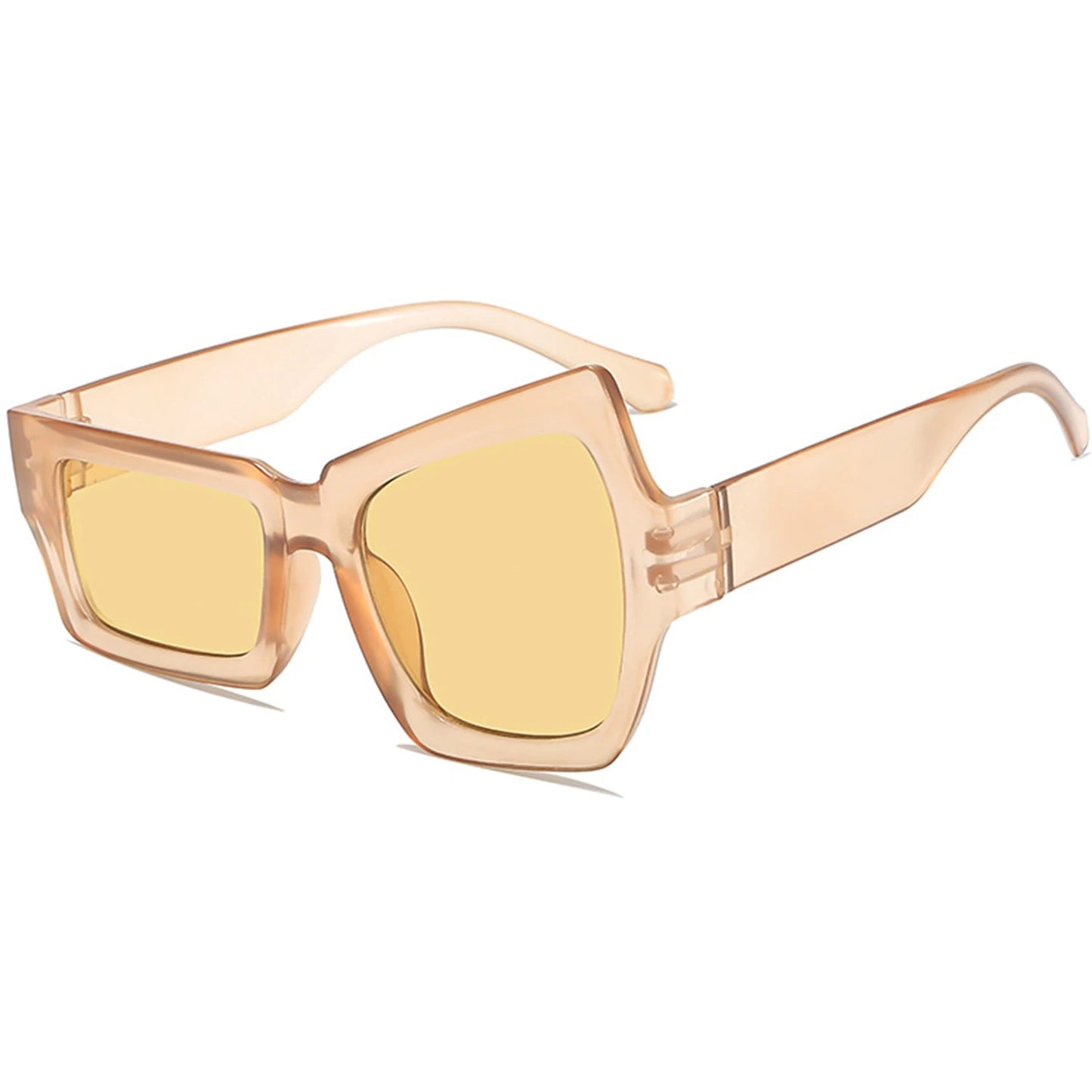 Fashion Irregular Square Sunglasses Funny Party Asymmetrical Sun Glasses Men Brand Designer Personality Black Sunglasses