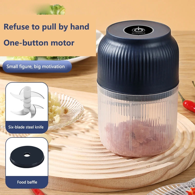 Mini Electric Garlic Masher Crusher Wireless USB Rechargeable Vegetable Chopper Garlic Crusher Food Chopper Kitchen Gadgets New