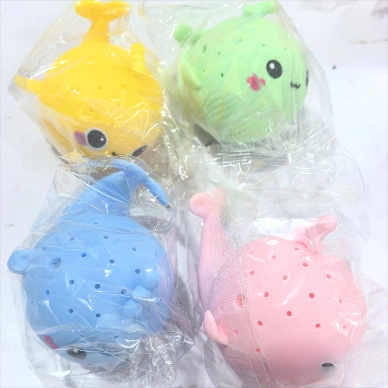 Bath Toys Sponge Water Absorbing Whale Squeezing Stress Relief Toys Summer Swimming Play Water Toy for Children Squishy Kid Baby