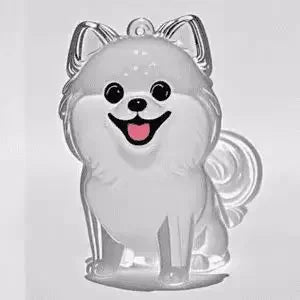 Cat Shaped Pet Hair Keepsake Keychain Charm Resin Dog Shaped Memorial Pendant Handmade DIY Pet Souvenir Keychain for Pet Lovers