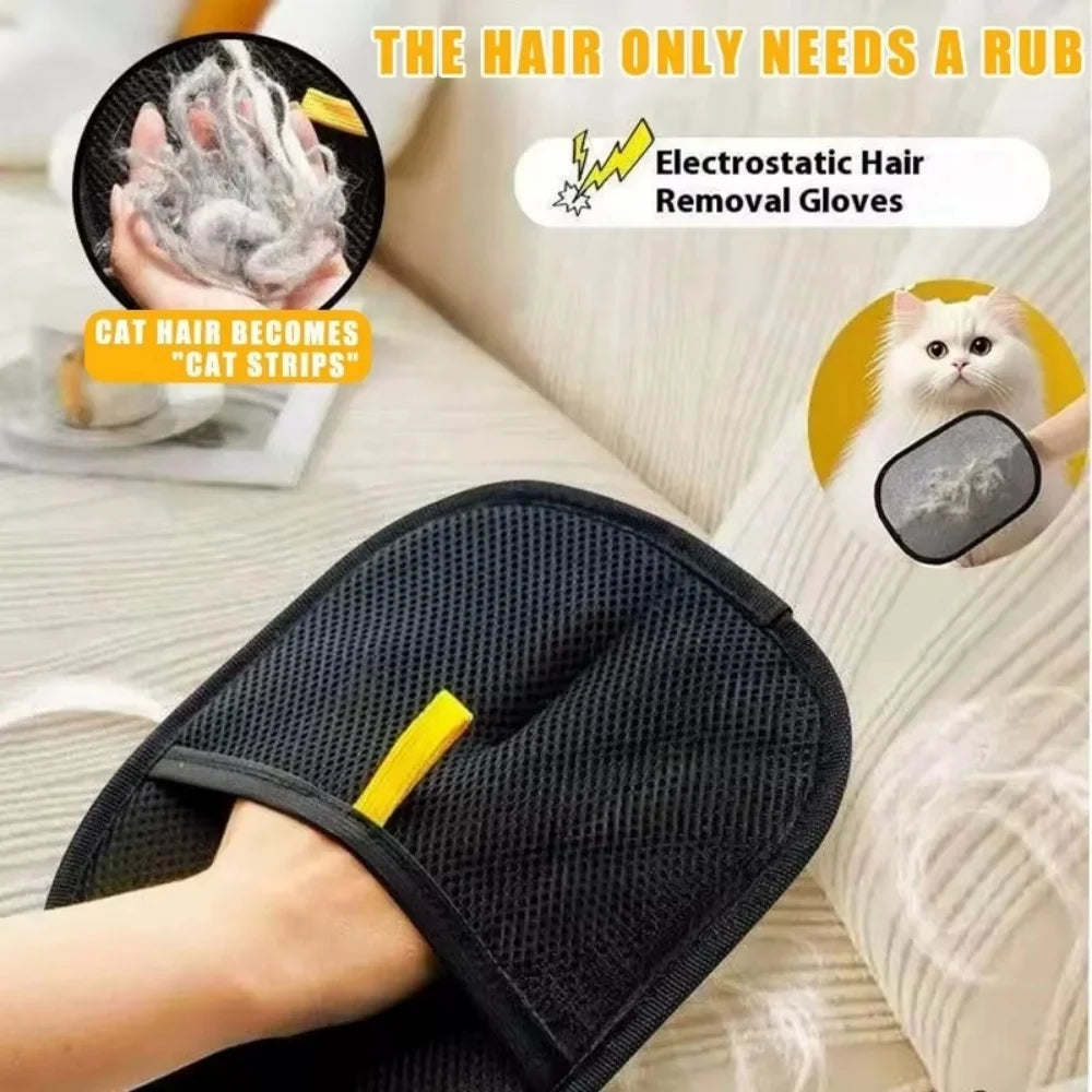 Pet Hair Cleaning And Collection Gloves Pet Double-sided Multi-functional Beauty Glove Tool Reduce The Pressure Of Pet Ownership
