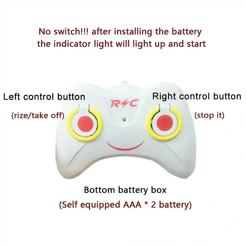 Mini Drone Rechargeable Mini RC Drone Remote Safe Fall-resistant RC Helicopters Drone Children Toys（No Remote Control Battery)