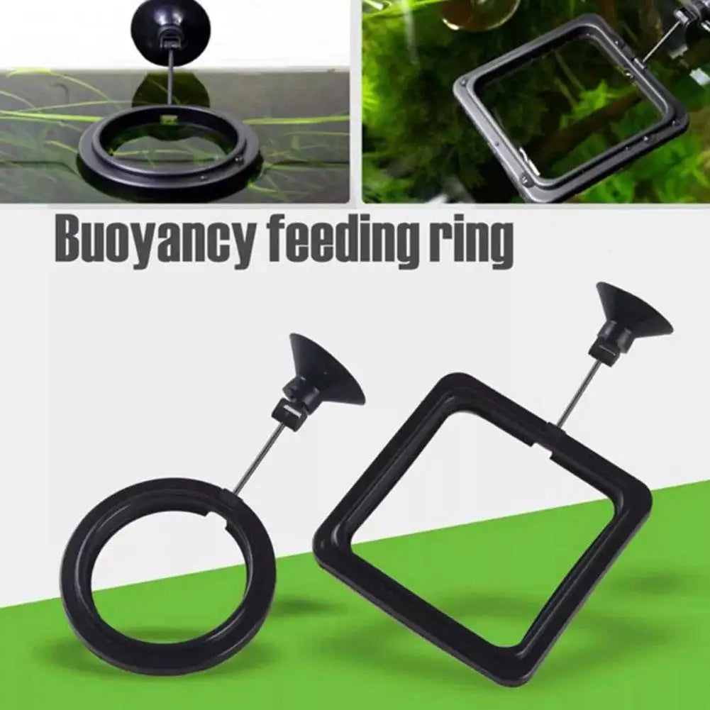 Aquarium Fish Feeding Fish Tank Blue Floating Station Food Tray Feeder Prevent Food Dispersion Fish Pinch with Suction Cup