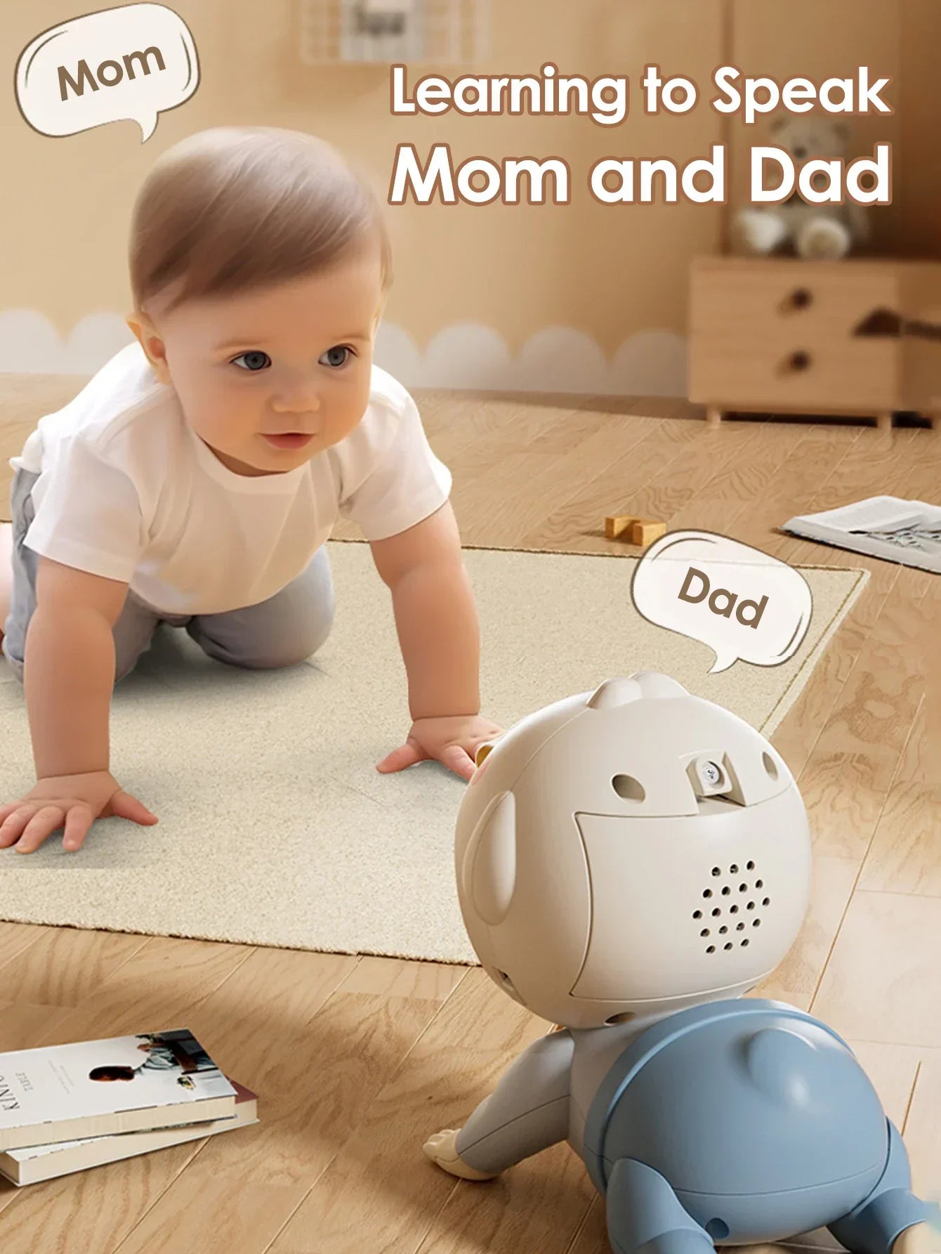 1Pcs Crawling Doll with Music Baby Toys, learn crawling guidance, head up training, puzzle early education Toy，baby gift