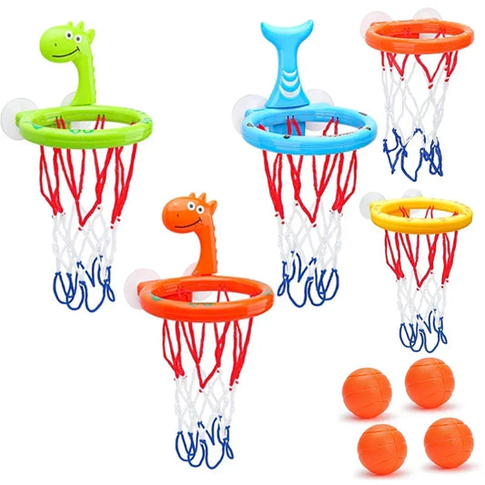 Baby Mini Basketball Bath Toys Bathroom Suction Cup Basketball Hoop Funny Shooting Bathtub Water Play Shower Toys for Toddlers