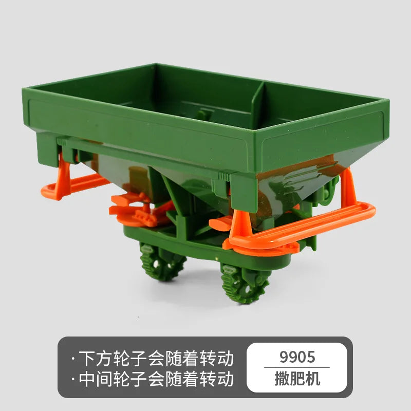 1:24 Scale Remote-Controlled Tractor Toy Alloy Electric Farm Truck with Headlights RC Car Set for Kids Birthday Christmas Gifts