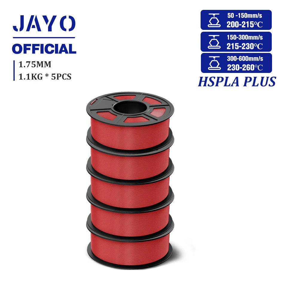 JAYOPLA Plus  Filament 600mm/s 1.75mm High Speed  PLA+ 3D Printer Filament High Flow 3D Printing Mateials Fit Most 3D Printers