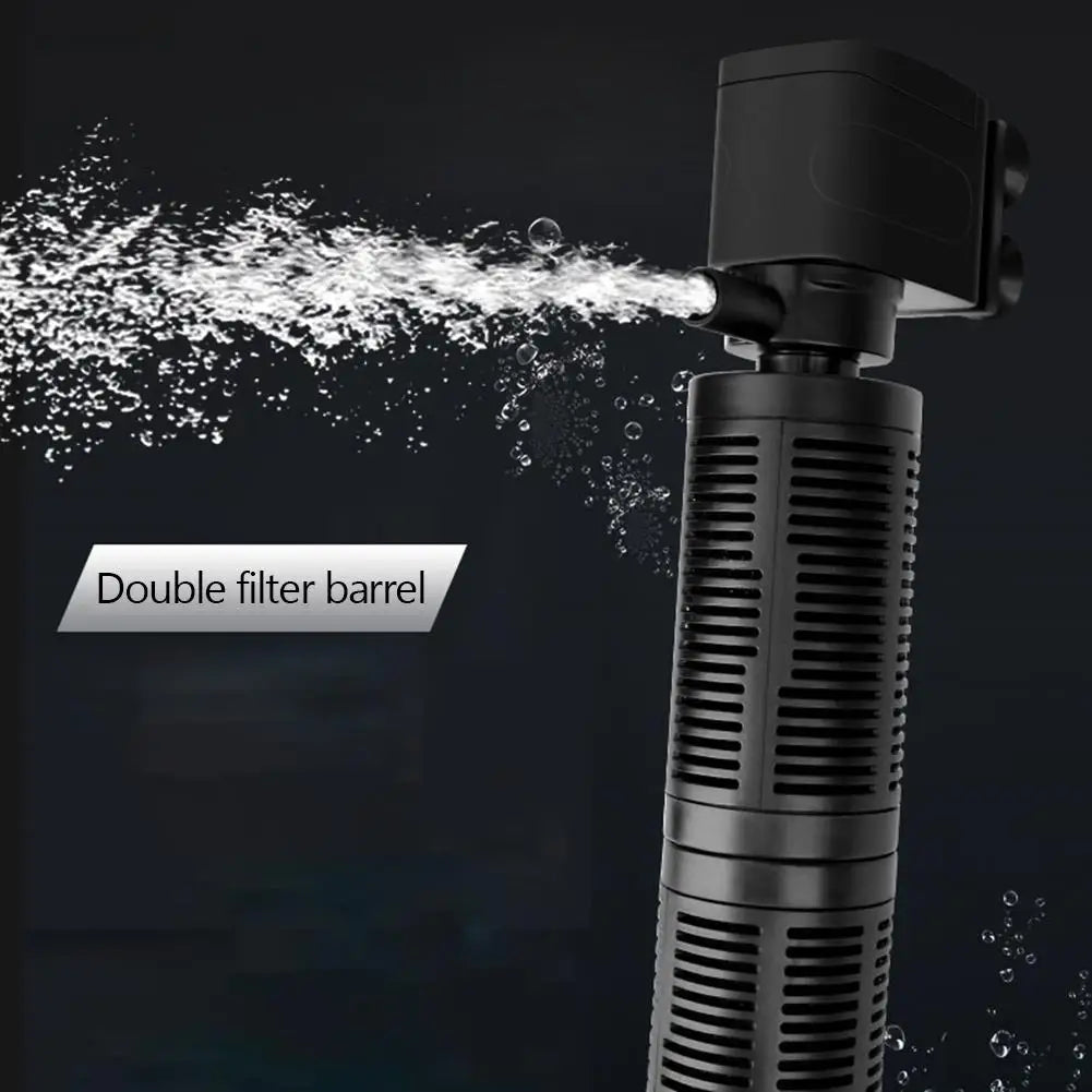 3 in 1 Aquarium Internal Filter Silent Fish Tank Filter Aquarium Water Purifier Submersible Water Purifier Aquarium Accessories
