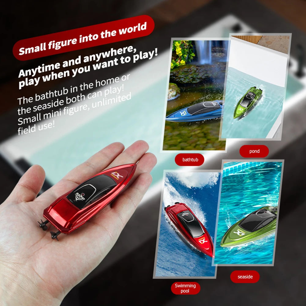 RC Boat Waterproof 2.4GHz Electric RC Speed Boat Remote Control Watercraft Ship Racing Model Toys for Children