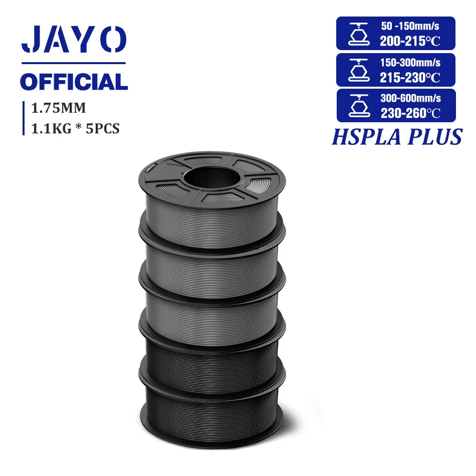 JAYOPLA Plus  Filament 600mm/s 1.75mm High Speed  PLA+ 3D Printer Filament High Flow 3D Printing Mateials Fit Most 3D Printers