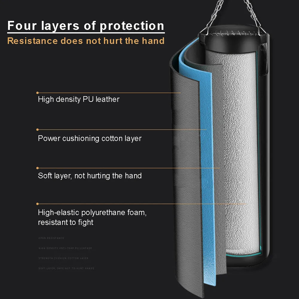 Punch Bag Boxing Set 100cm Heavy MMA Punching Kicking Home Gym Exercise Bag AU