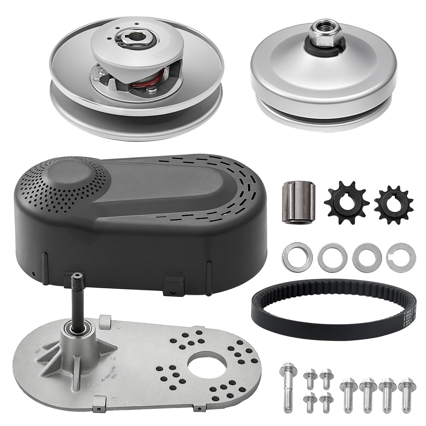 SucceBuy Drive Clutch, 2-8HP Engine, 2000 RPM High-Strength Drive Clutch with Asymmetric Designed Wheels Fit for Various Engines